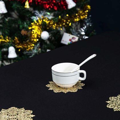 Imaginea din Suport pentru pahare fulg de zăpadă - auriu