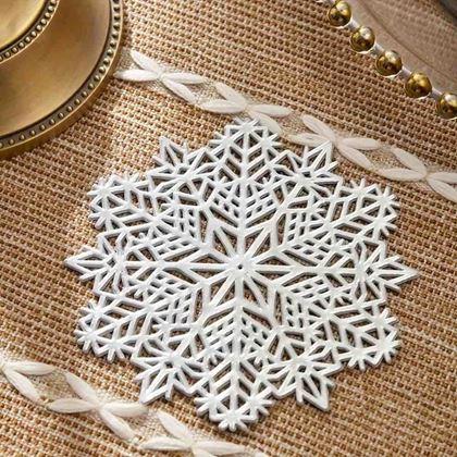 Imaginea din Suport pentru pahare fulg de zăpadă - argintiu