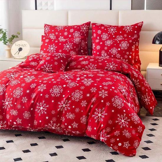 Imaginea din Lenjerie de pat din microfibră flanelată - fulgi de zăpadă