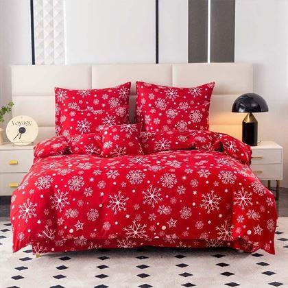 Imaginea din Lenjerie de pat din microfibră flanelată - fulgi de zăpadă