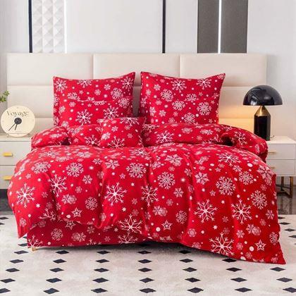 Imaginea din Lenjerie de pat din microfibră flanelată - fulgi de zăpadă