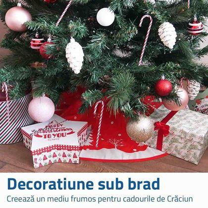 Imaginea din Fustă pentru bradul de Crăciun - fulgi de zăpadă