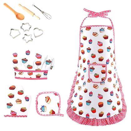 Imaginea din Set de patiserie pentru copii cu ustensile și șorț