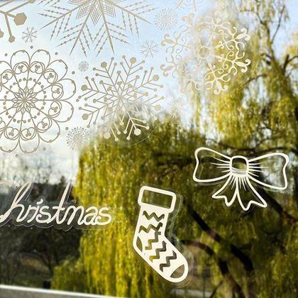 Imaginea din Autocolant pentru fereastra de Crăciun - brad