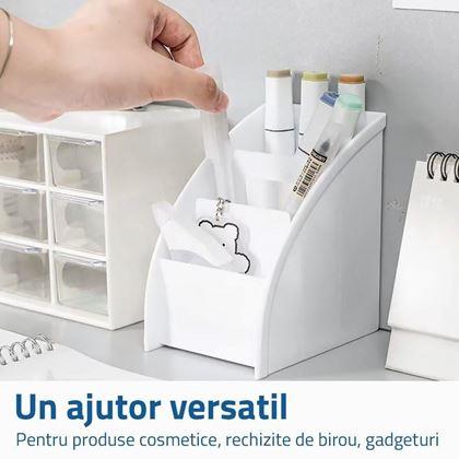 Imaginea din Organizator pentru birou cu compartimente - alb