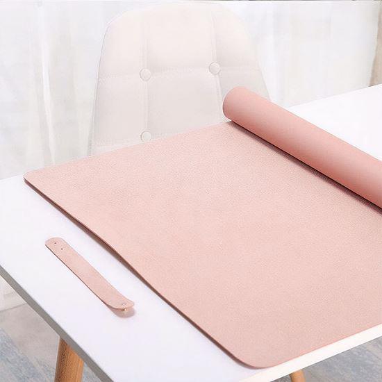 Imaginea din Saltea premium din piele ecologică pentru mouse și tastatură 80x40 cm - roz