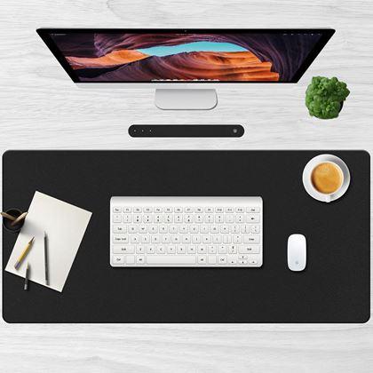 Imaginea din Saltea premium din piele ecologică pentru mouse și tastatură 80x40 cm - negru