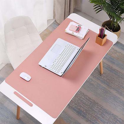 Imaginea din Saltea premium din piele ecologică pentru mouse și tastatură 80x40 cm - roz