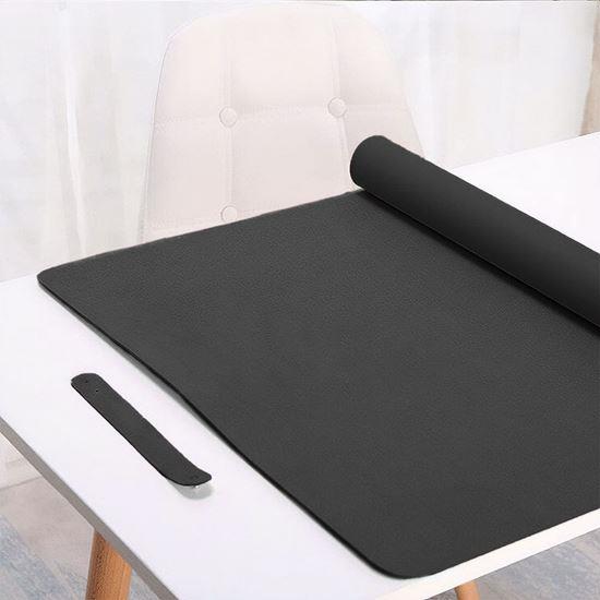 Imaginea din Saltea premium din piele ecologică pentru mouse și tastatură 80x40 cm - negru