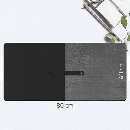 Imaginea din Saltea premium din piele ecologică pentru mouse și tastatură 80x40 cm - negru