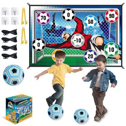 Imaginea din Poartă de fotbal din material textil cu minge cu velcro