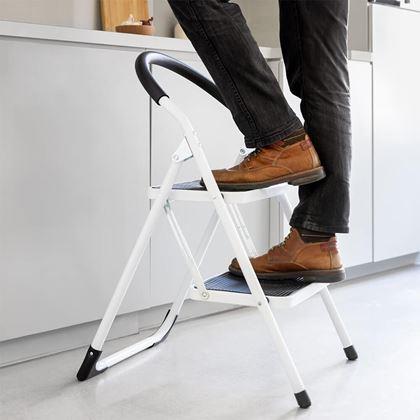 Imaginea din Scară metalică pliabilă cu 2 trepte, 83 cm