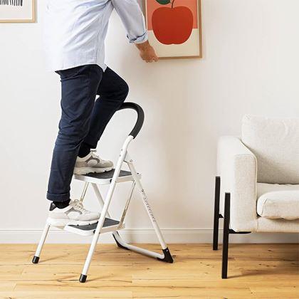 Imaginea din Scară metalică pliabilă cu 2 trepte, 83 cm