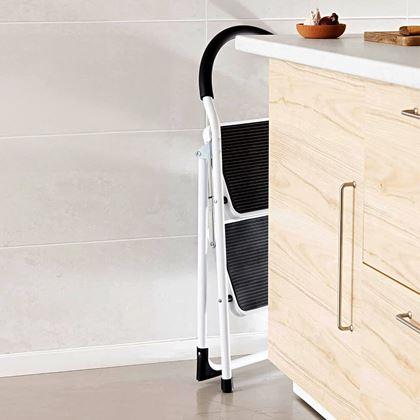 Imaginea din Scară metalică pliabilă cu 2 trepte, 83 cm