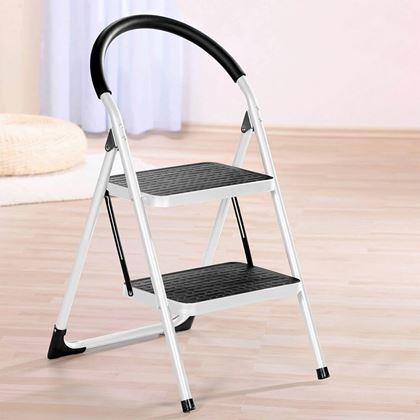 Imaginea din Scară metalică pliabilă cu 2 trepte, 83 cm