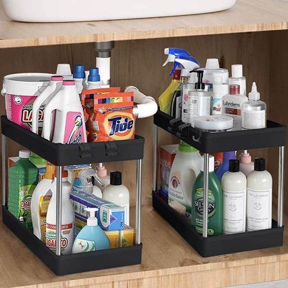 Imaginea din Organizator cu două niveluri sub chiuvetă