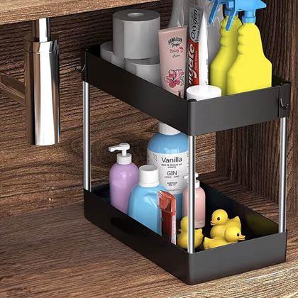 Imaginea din Organizator cu două niveluri sub chiuvetă