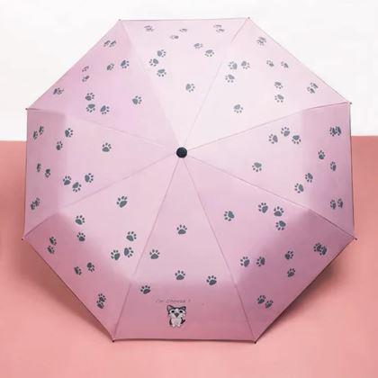 Imaginea din Pliabilă umbrelă pentru pisici - roz roz deschis