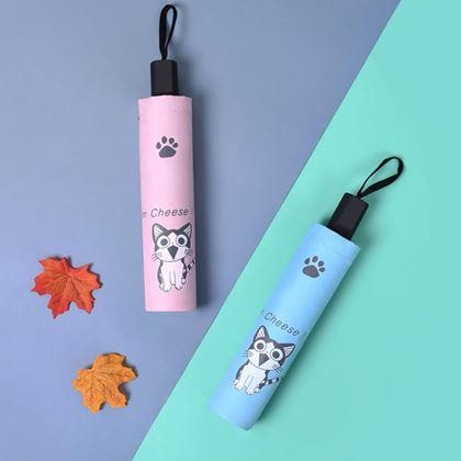 Imaginea din Pliabilă umbrelă pentru pisici - albastru deschis