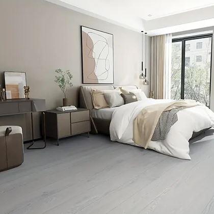 Imaginea din Folie autocolantă pentru pardoseală 200x60 cm - lemn gri