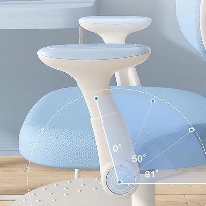 Imaginea din Scaun rotativ reglabil pentru copii, potrivit pentru birou - albastru deschis