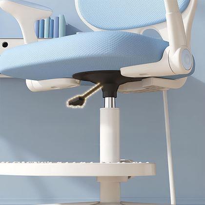 Imaginea din Scaun rotativ reglabil pentru copii, potrivit pentru birou - albastru deschis