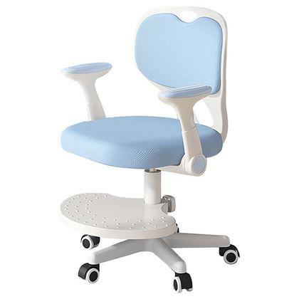 Imaginea din Scaun rotativ reglabil pentru copii, potrivit pentru birou - albastru deschis