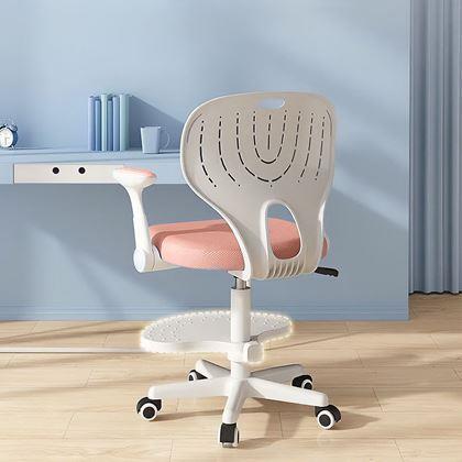 Imaginea din Scaun rotativ reglabil pentru copii, potrivit pentru birou - roz roz deschis