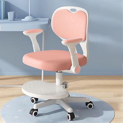 Imaginea din Scaun rotativ reglabil pentru copii, potrivit pentru birou - roz roz deschis