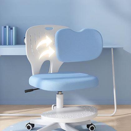 Imaginea din Scaun rotativ reglabil pentru copii, potrivit pentru birou - albastru deschis