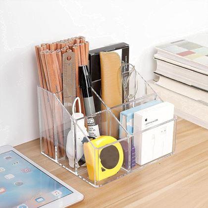 Imaginea din Organizator transparent cu 5 compartimente