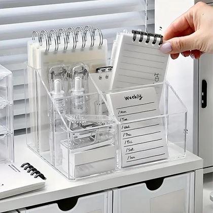 Imaginea din Organizator transparent cu 5 compartimente