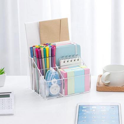 Imaginea din Organizator transparent cu 5 compartimente