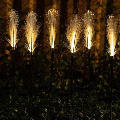 Imaginea din LED solar de grădină cu țăruș - iarbă de pampas