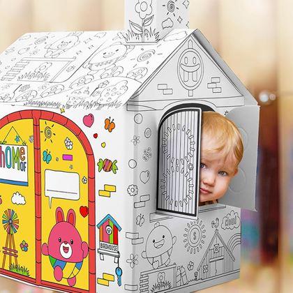 Imaginea din Căsuță pentru copii de colorat cu carioci 60,5 x 48 x 70 cm