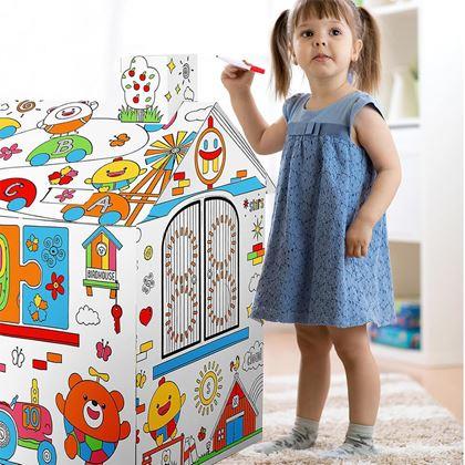 Imaginea din Căsuță pentru copii de colorat cu carioci 60,5 x 48 x 70 cm