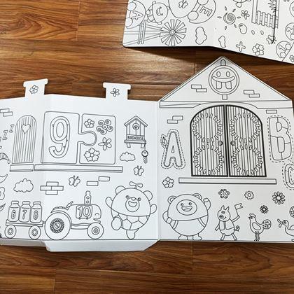 Imaginea din Căsuță pentru copii de colorat cu carioci 60,5 x 48 x 70 cm