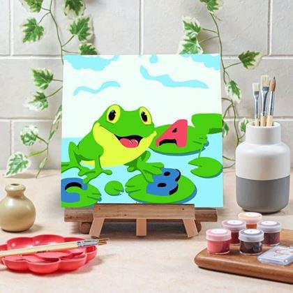 Imaginea din Picturarea pe numere pentru copii  -  broscuță