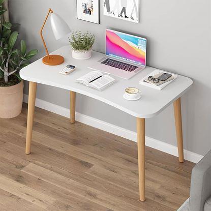 Imaginea Birou de birou 100x60 cm alb/lemn deschis