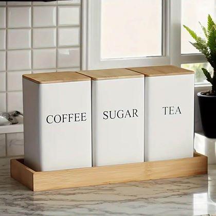 Imaginea din Set de recipiente pentru cafea, ceai și zahăr