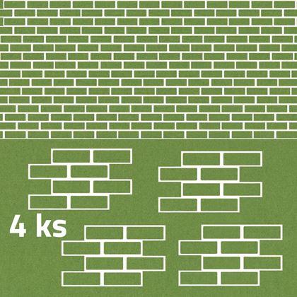 Imaginea din Șabloane pentru perete 4 bucăți - cărămizi