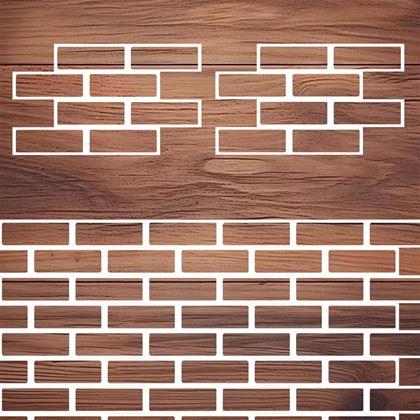 Imaginea din Șabloane pentru perete 4 bucăți - cărămizi