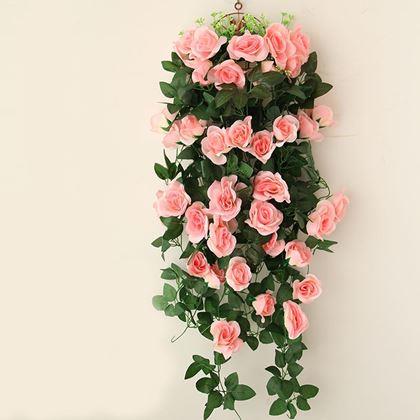 Imaginea din Floare artificială curgătoare 90 cm - roz-rozaliu-portocaliu