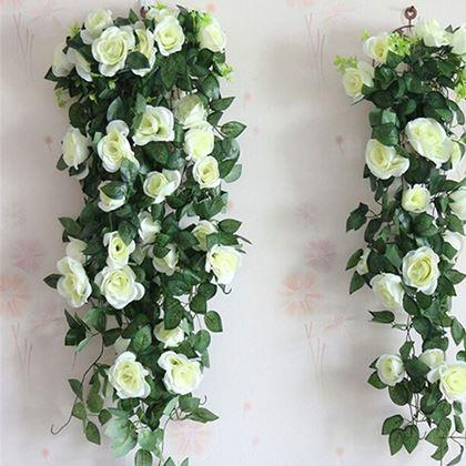 Imaginea din Floare artificială curgătoare 90 cm -  albă