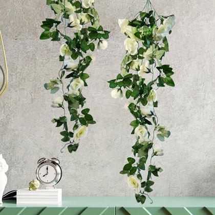 Imaginea din Floare artificială curgătoare 90 cm -  albă