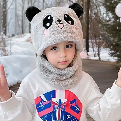 Imaginea Căciulă cu guler tip ursuleț, cu urechi