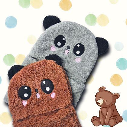 Imaginea din Căciulă cu guler tip ursuleț, cu urechi -  maro