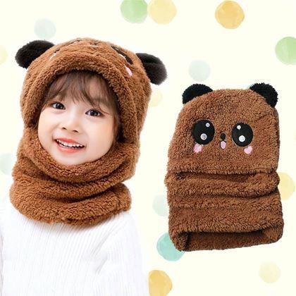 Imaginea din Căciulă cu guler tip ursuleț, cu urechi -  maro