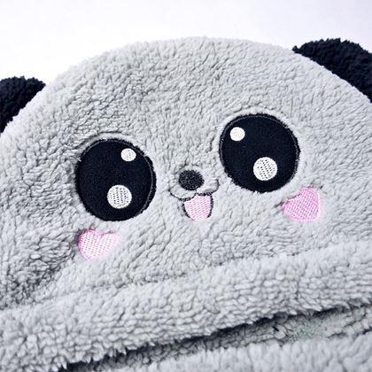 Imaginea din Căciulă cu guler tip ursuleț, cu urechi -  gri