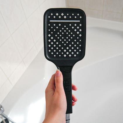 Imaginea din Pară de duș neagră cu 3 moduri de curgere a apei